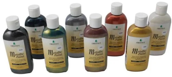 Chestnut Akrylmaling Metalliske Farver 100 ml - Hvid